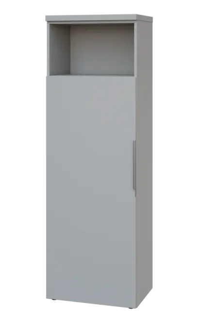 SIN 5 - 6DN kancelářská skříň, 1-dveřová/nika, levá, 1820x600x400, šedá